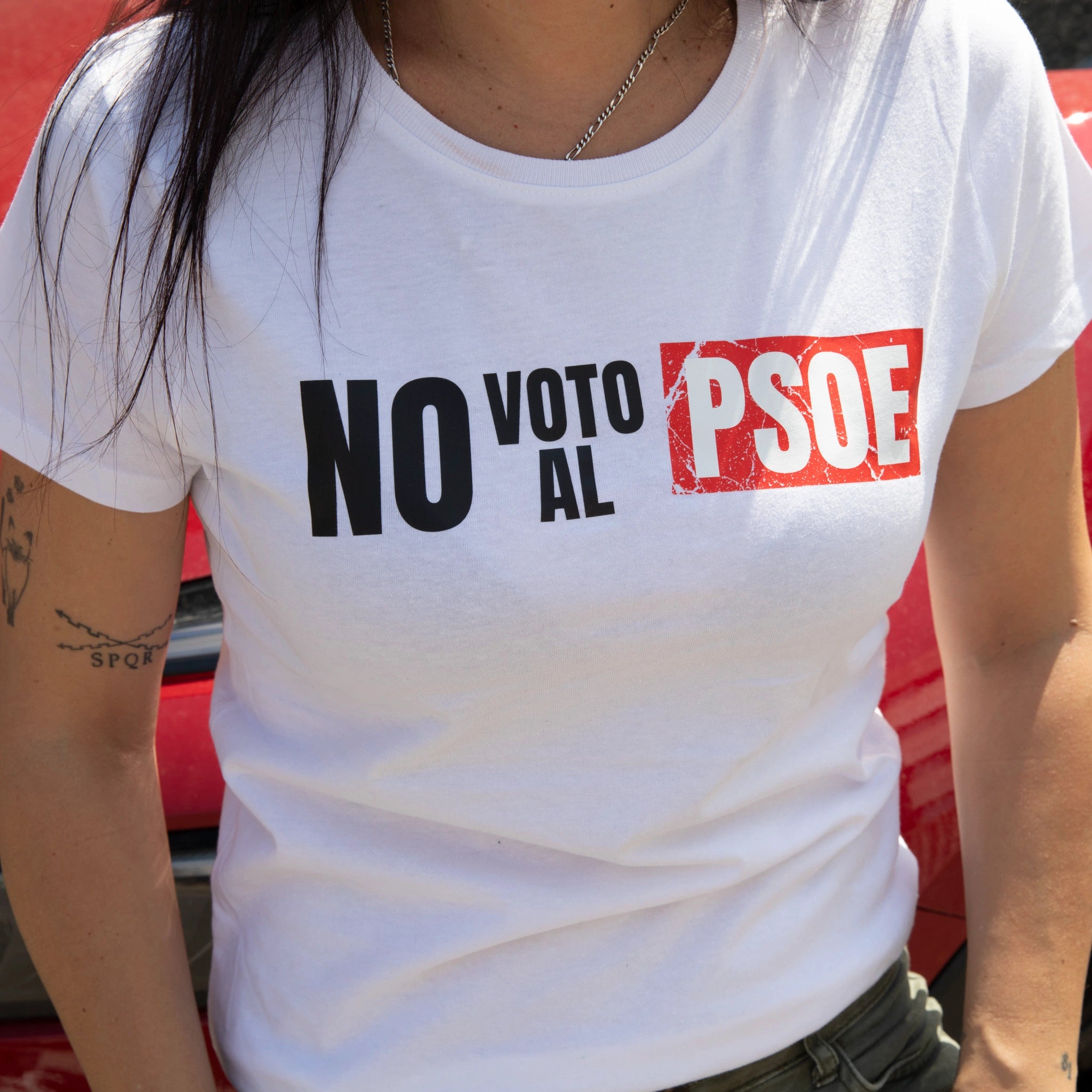 Camiseta No voto PSOE mujer